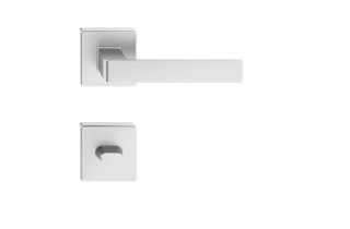 KLAMKA ERGO SREBRNY KWADRATOW SZYLD WC ITALIAN LINE UN