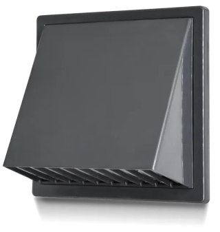 KRATKA WENTYLACYJNA/WYLOT Z OKAPEM 170*170,FI 125, GRAFIT AIR ROXY