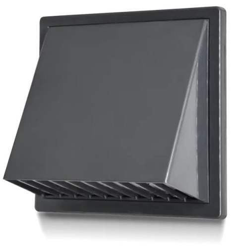 KRATKA WENTYLACYJNA/WYLOT Z OKAPEM 170*170,FI 125, GRAFIT AIR ROXY