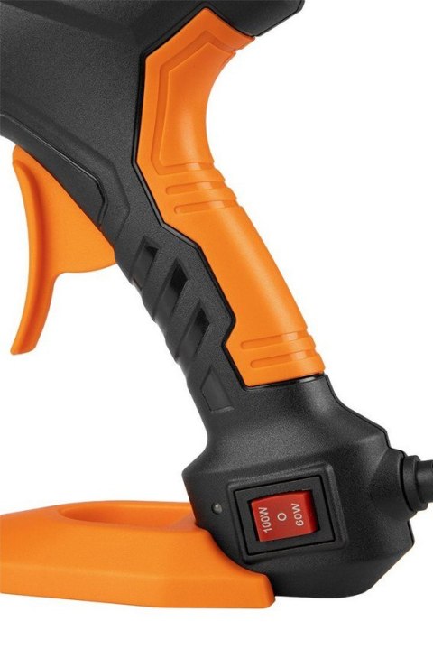 PISTOLET KLEJOWY 11MM, 60/100W+12 WKŁADÓW+3 OCHRAN. PALCÓW NEO