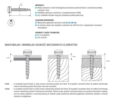 WKRĘT SAMOWIERTNY TORX 4.8*35MM RAL 9002 UN
