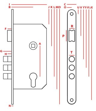 ZAMEK WPUSZCZANY JANIA 72/50 BOLCOWY 20 SKRĘCANY STOLARSKI UN