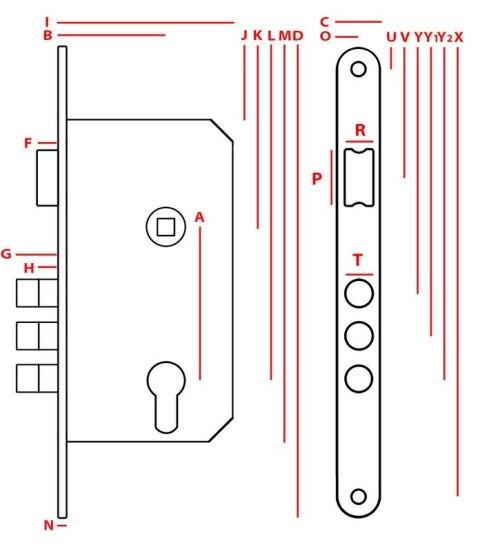 ZAMEK WPUSZCZANY JANIA 72/50 BOLCOWY 20 SKRĘCANY STOLARSKI UN
