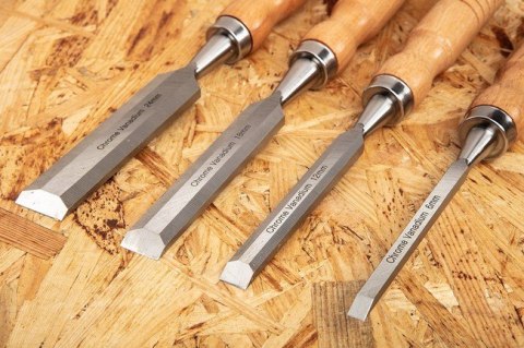 ZESTAW DŁUT 4SZT. (6,12,18,24MM), DREWNIANY UCHWYT NEO