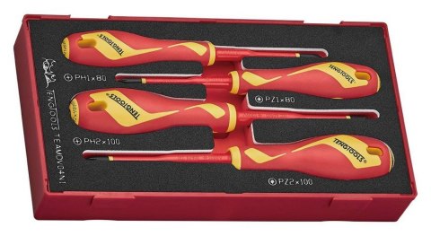 ZESTAW WKRĘTAKÓW KRZYŻOWYCH VDE 1000V TEAMDV04N1, 4SZT. TENG TOOLS