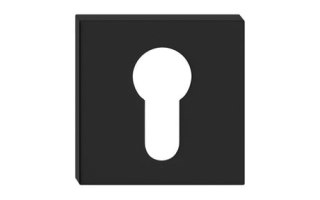 SZYLD DRZWIOWY KWADRAT WKŁADKA CZARNY UN