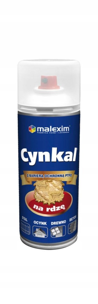 AEROZOL CYNKAL 0.4L SZARY JASNY RAL 7040 MALEXIM
