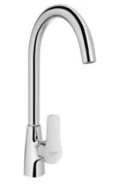 BATERIA ZLEWOZMYWAKOWA L VERSO Z RUCHOMĄ WYLEWKĄ CHROM UN