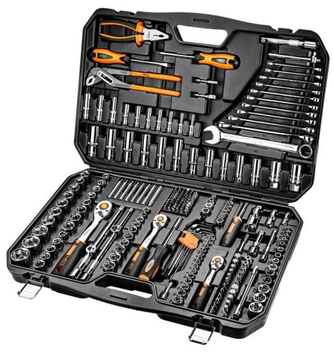 ZESTAW KLUCZY NASADOWYCH 1/2'',3/8'',1/4'' 233 CZĘŚCI NEO