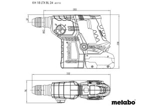 MŁOT UDAROWY OBROTOWY AKUMULATOROWY KH 18 LTX BL 24 METABO
