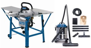 ZESTAW PILARKA STOŁOWA TS310 230V 2,2KW +ODKURZACZ NTS20 SCHEPPACH