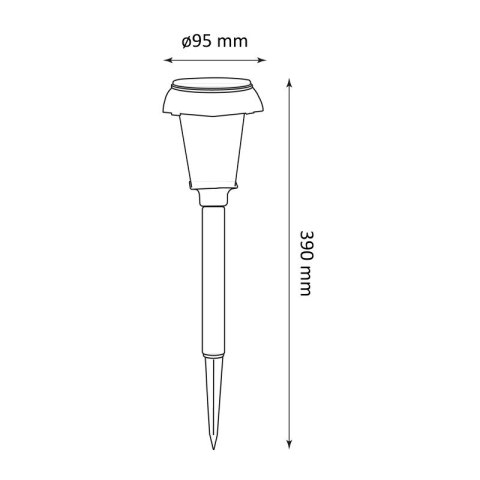 LAMPA SOLARNA LED DELTA INOX 2000K IP44 POLUX