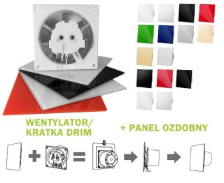 PANEL DO WENTYLATORA DRIM PLEXI SZARY AIR ROXY