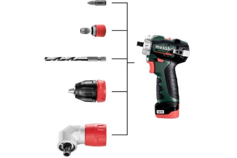 WIERTARKO-WKRĘTARKA AKUMULATOROWA 12V POWERMAXX 2*2.0AH METABO