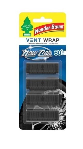 ODŚWIEŻACZ POWIETRZA VENT WRAP NEW CAR 4 SZTUKI WUNDER BAUM