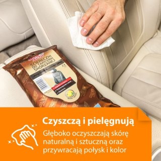 ŚCIERECZKI DO TAPICERKI SKÓRZANEJ - CYTRYNA - 24 SZTUKI MOJE AUTO