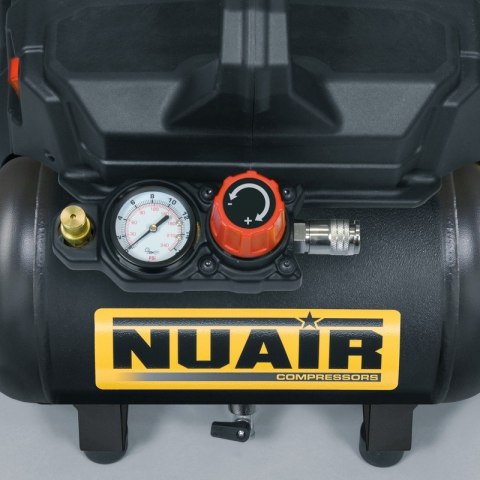 KOMPRESOR BEZOLEJOWY 6L 8 BAR WYCISZONY 59DB 1KM NUAIR