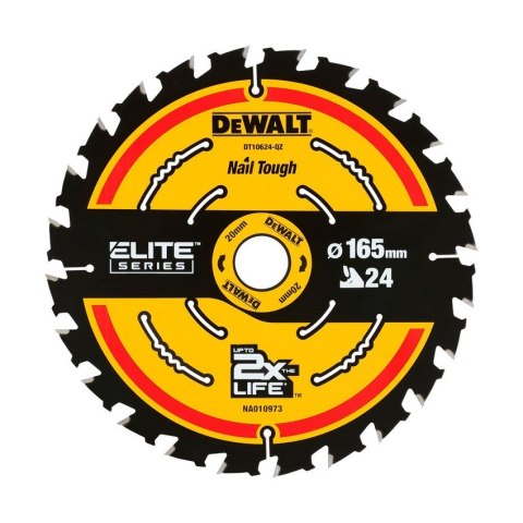 PIŁA TARCZOWA DO DREWNA ELITE 165*20MM 24 ZĘBY DEWALT