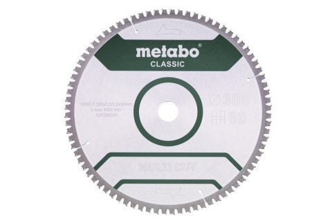 PIŁA TARCZOWA MULTI CUT CLASSIC 305*30MM Z80. METABO
