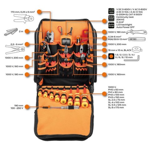 PLECAK ELEKTRYKA 31 ELEMENTÓW NEO