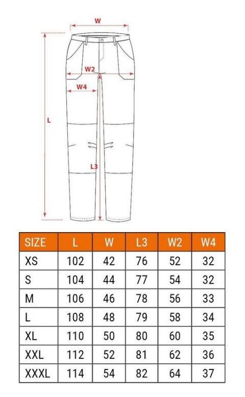 SPODNIE ROBOCZE PREMIUM PRO ROZMIAR M NEO