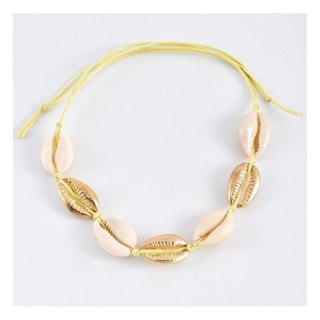 Bransoletka z muszelkami na kostkę shell B482