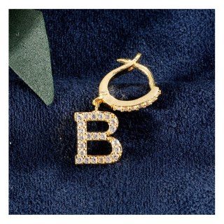Kolczyki pozłacane literka B KST1683B