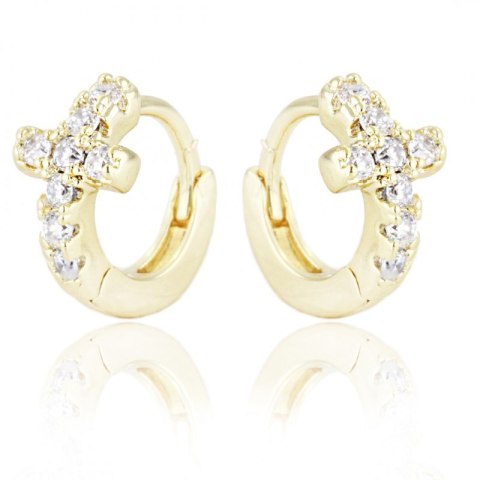 Kolczyki ze stali szlachetnej pozłacanej KST2279