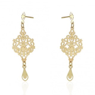 Kolczyki ze stali szlachetnej pozłacanej sztyft KST2103