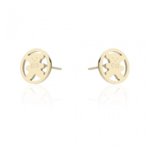 Kolczyki ze stali szlachetnej pozłacanej sztyft KST2122