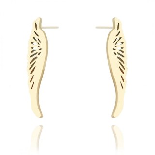 Kolczyki ze stali szlachetnej pozłacanej sztyft KST2238