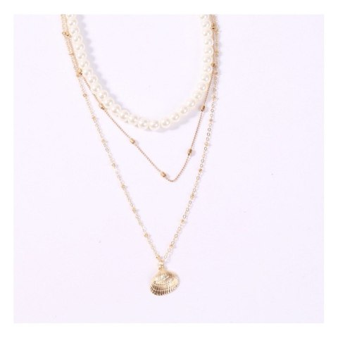 Naszyjnik delikatny długi shell N711