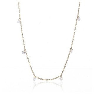 Naszyjnik stal chirurgiczna pozłacana 14k gold NST1223