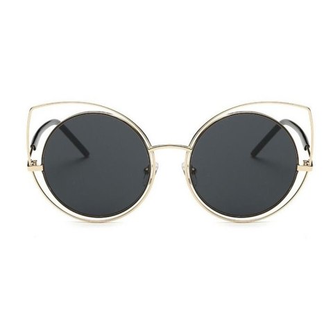 OKULARY LUSTRZANE KOCIE OCZY - CZARNE OK86WZ2