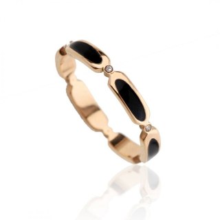 Pierścionek stal chirurgiczna platerowana złotem PST635, Rozmiar pierścionków: US6 EU11