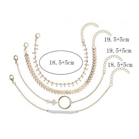 Zestaw 4w1 bransoletki BOHO B479