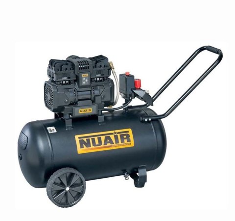 KOMPRESOR BEZOLEJOWY WYCISZONY 50L 8BAR 59DB 1.5KM NUAIR