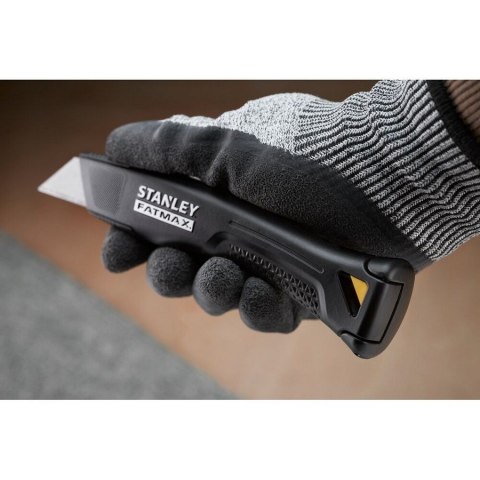 NÓŻ HEAVY DUTY OSTRZE TRAPEZ STAŁE METALOWY CZARNY STANLEY