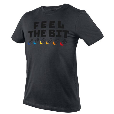 T-SHIRT Z NADRUKIEM FEEL THE BIT ROZMIAR M NEO