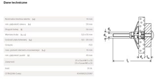 KOŁEK DUOHM 10*55 S, ŚRUBA Z ŁBEM SOCZEWKOWYM FISCHER
