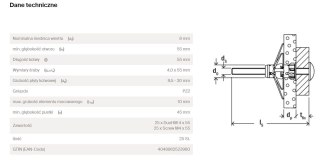 KOŁEK DUOHM 8*55 S, ŚRUBA Z ŁBEM SOCZEWKOWYM FISCHER
