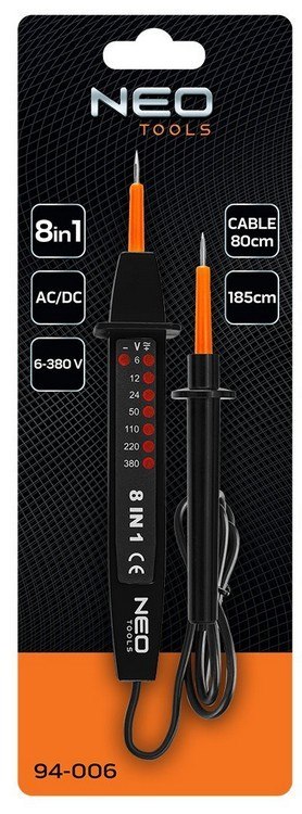 WIELOFUNKCYJNY TESTER NAPIĘCIA 8 W 1 AC/DC 6-380V NEO