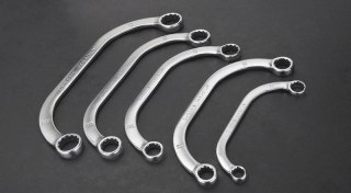 KOMPLET KLUCZY OCZKOWYCH WYGIĘTYCH 9-22MM 5SZT. NEO