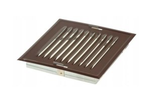 KRATKA METALOWA SKOŚNA W RAMCE Z SIATKĄ 14*14CM BRĄZ AIR ROXY