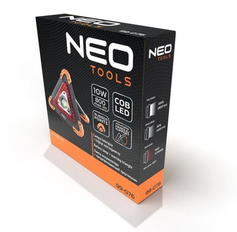 LAMPA BATERYJNA + TRÓJKĄT OSTRZEGAWCZY 2 W 1 NEO