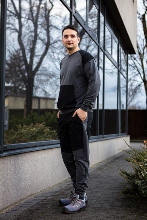 SPODNIE DRESOWE COMFORT, SZARO-CZARNE ROZMIAR M NEO