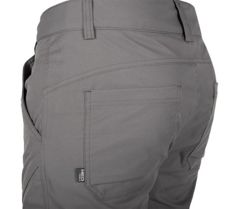SPODNIE ROBOCZE OUTDOOR 2 WAY STRETCH, SZARE ROZMIAR M NEO