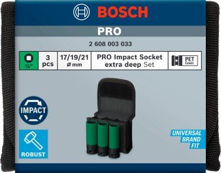 ZESTAW KLUCZY NASADOWYCH 1/2'' XL PRO S 3SZT. BOSCH