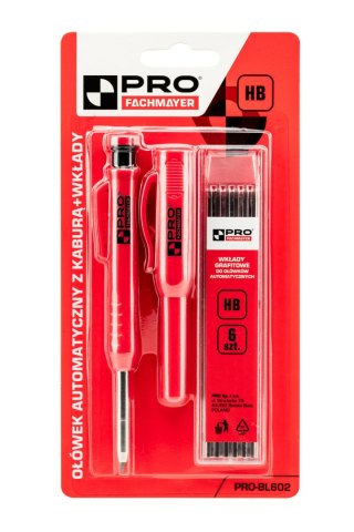 OŁÓWEK AUTOMATYCZNY Z KABURĄ I RYSIKAMI 6SZT. PRO