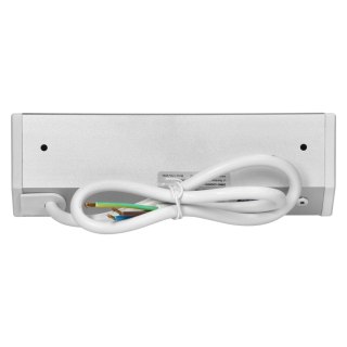 GNIAZDO MEBLOWE 2X2P+Z+2XUSB BIAŁO-SREBRNE ORNO